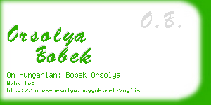 orsolya bobek business card